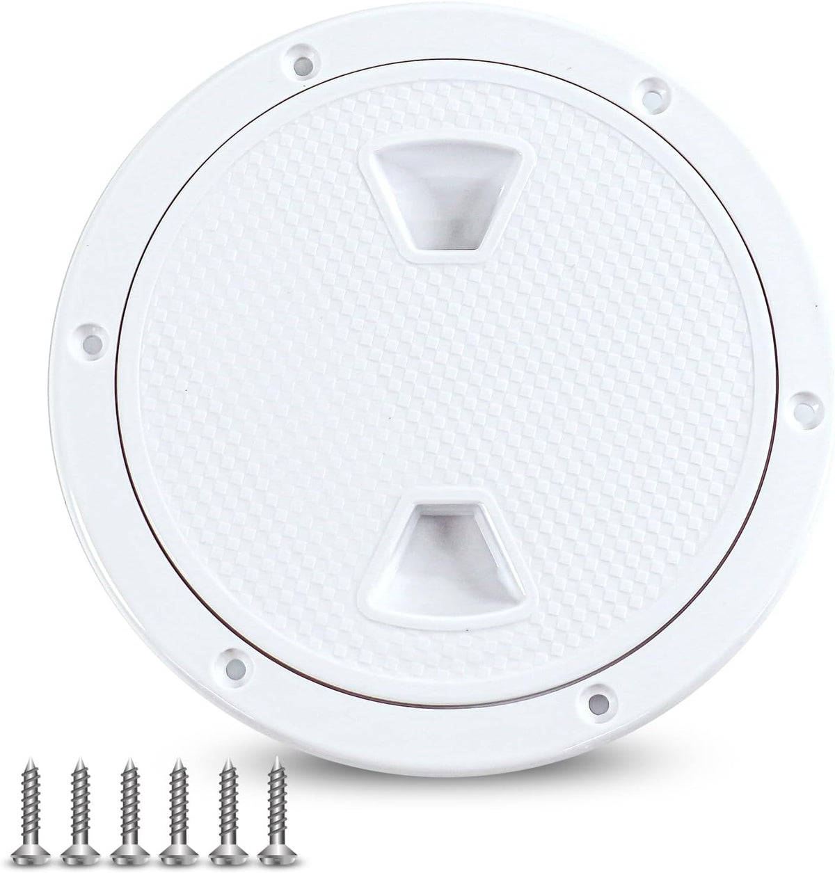 Round Non-Slip Boat Inspection Hatch with Removable Cover, 4-Inch, 6-Inch & 8-Inch Options