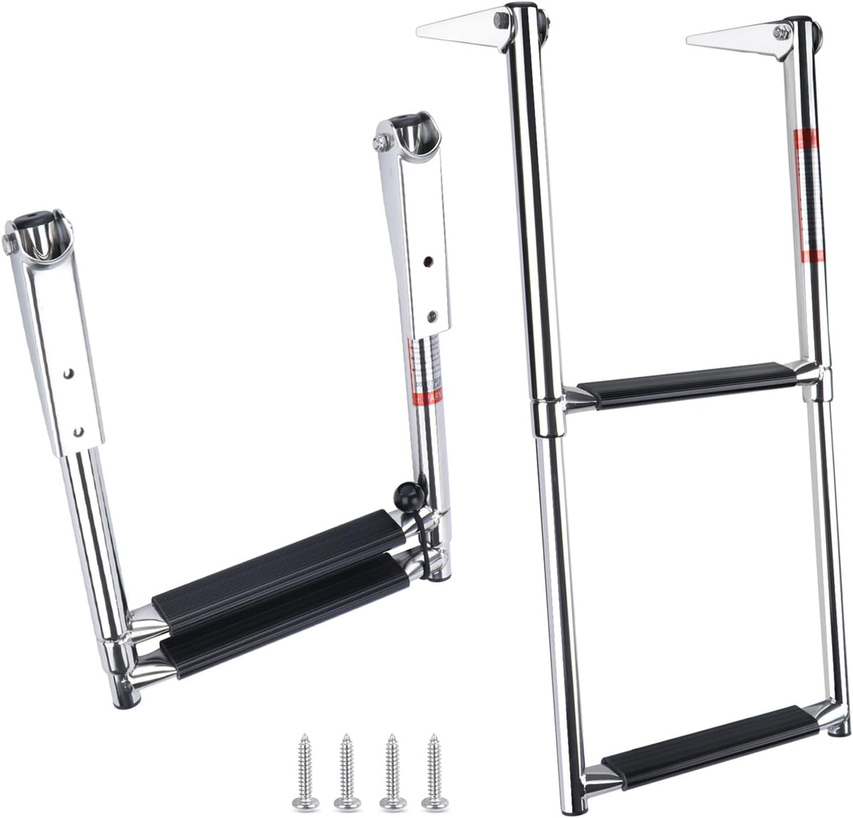 2-Step Stainless Steel Telescoping Boat Ladder, Folding Dock & Swim Ladder