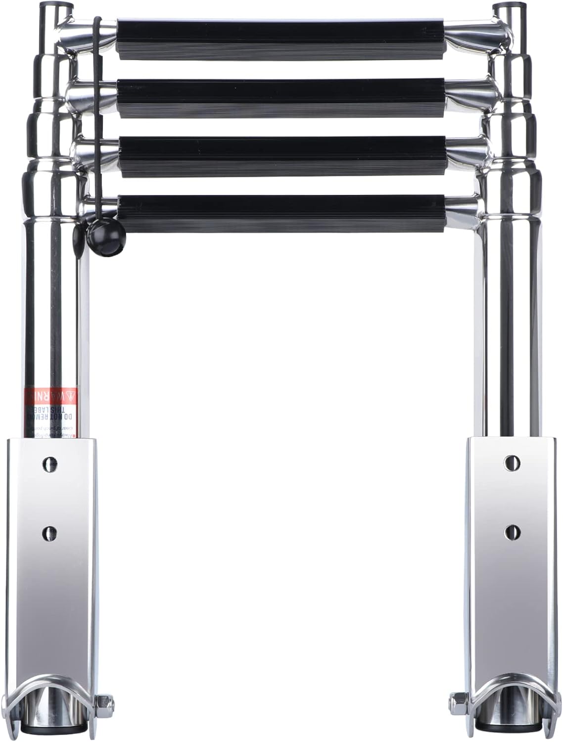 4-Step Stainless Steel Telescoping Pontoon Boat Ladder, 900 lb Capacity