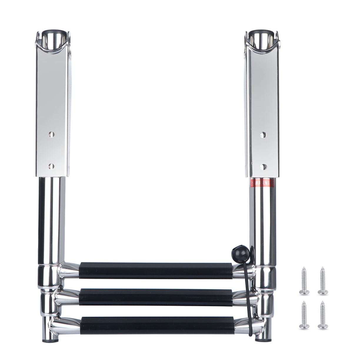 3-Step Marine-Grade Stainless Steel Telescoping Boat Ladder, Folding Dock & Swim Ladder