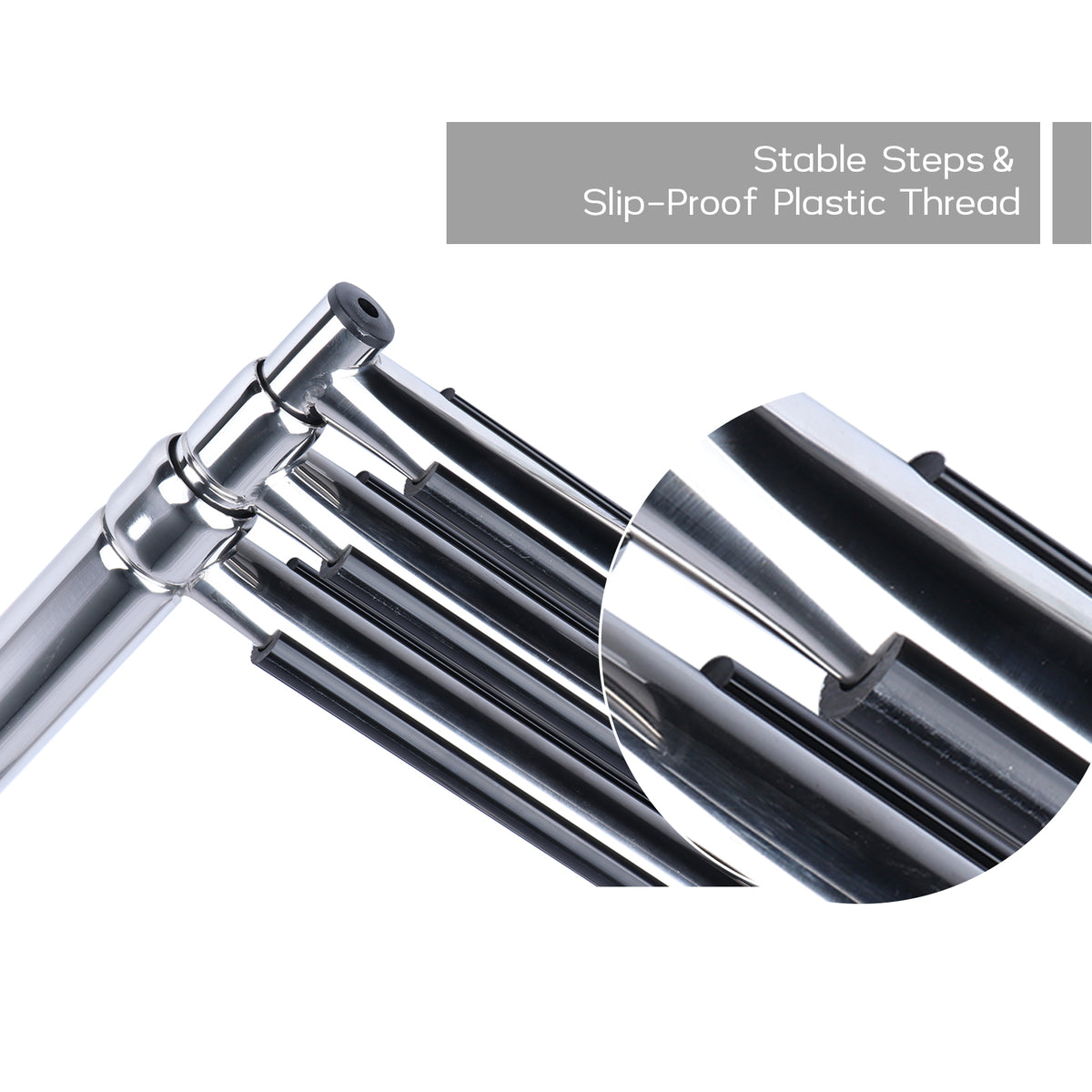 3-Step Marine-Grade Stainless Steel Telescoping Boat Ladder, Folding Dock & Swim Ladder